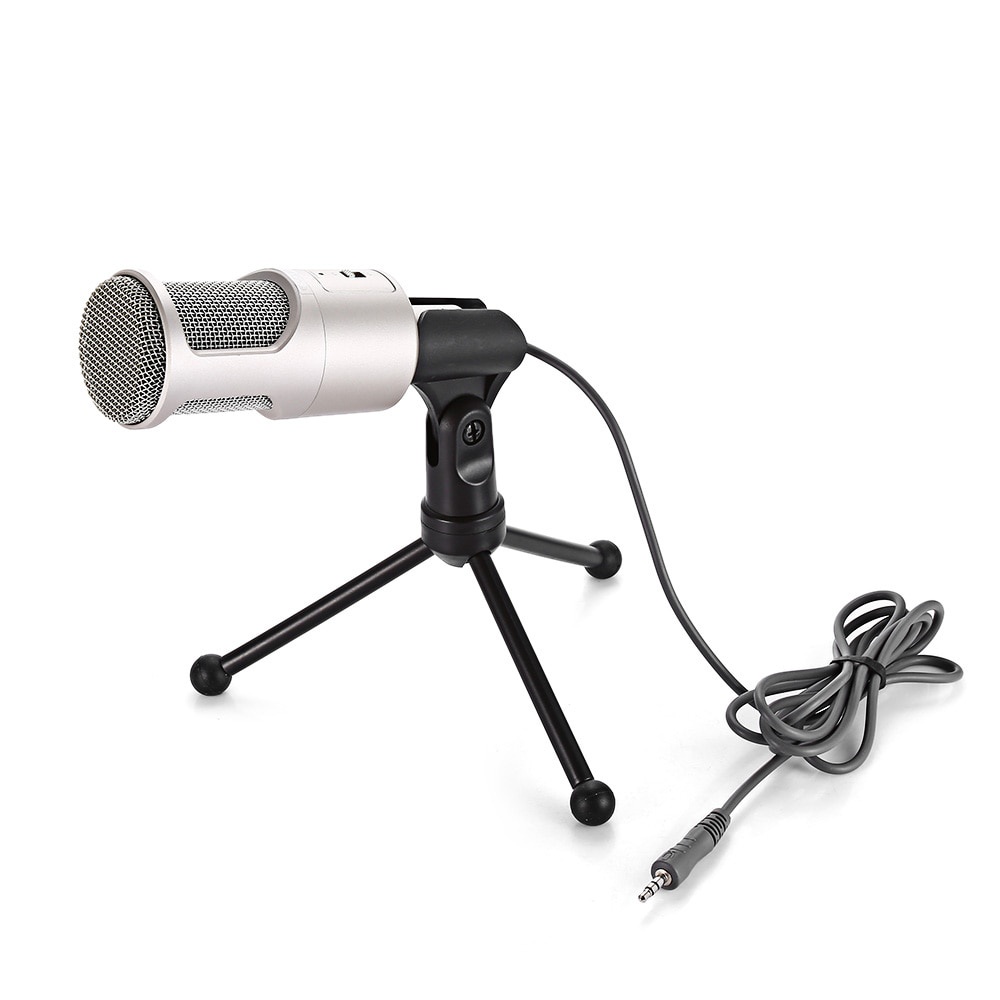 Yanmai Omnidirectional Condenser Microphone with Stand - SF-960B - Golden