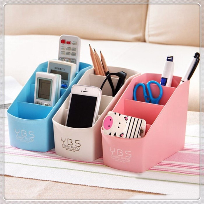 

Bagus Desk Organizer Kotak Stand Meja Tempat Alat Tulis Box 4 Grid Storage Diskon
