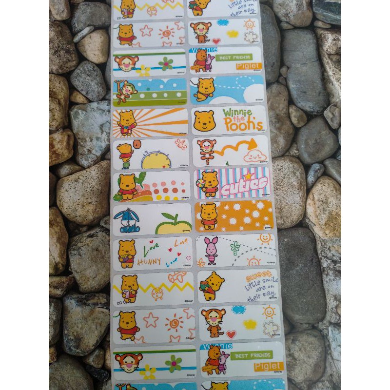

Stiker Label Nama Name Sticker Waterproof Anti Air CUTTIES POOH