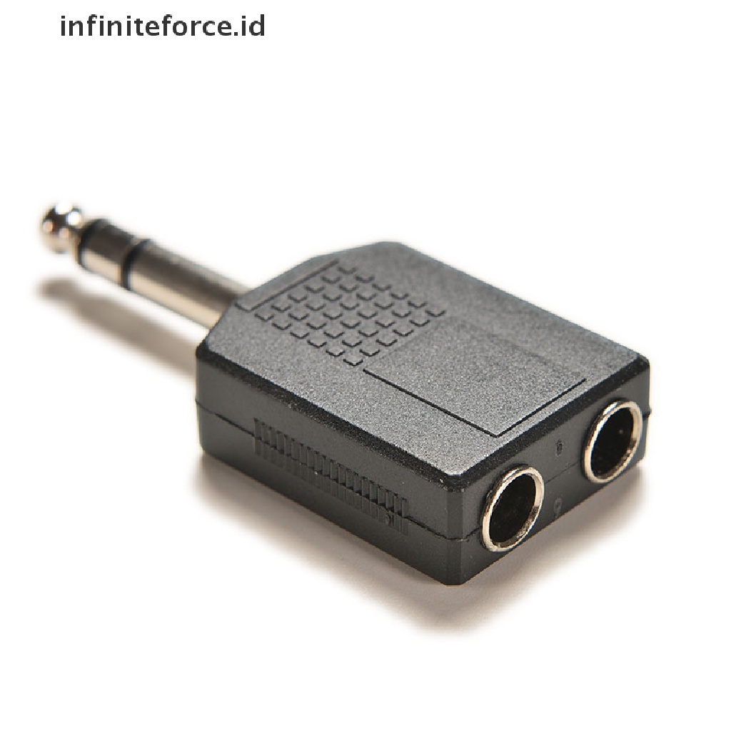 (Infiniteforce.Id) Adapter Jack Audio Stereo 6.35mm Ke 2 Arah 4 &quot;Untuk Headphone