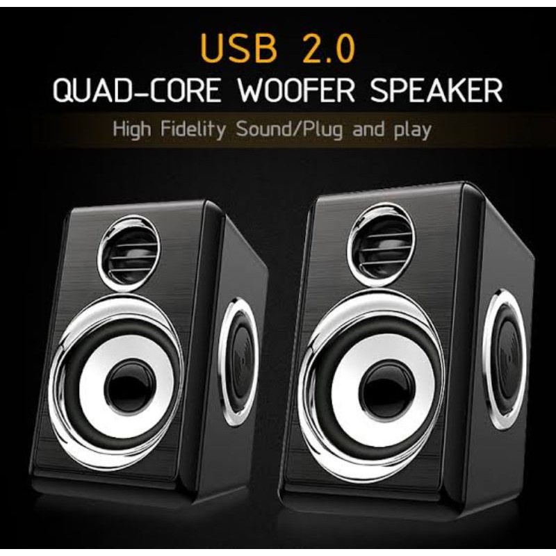 Gaming Speaker Komputer / Laptop Dual Bass With Volume Control -  T-005