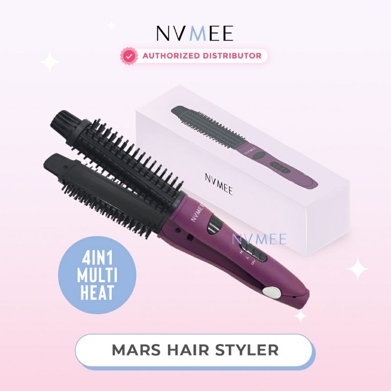 NVMEE Catokan Sisir 4in1 Keriting Lurus Blow Mars Hair Styler 4 in 1, Straighten , Curl, Volumize , 