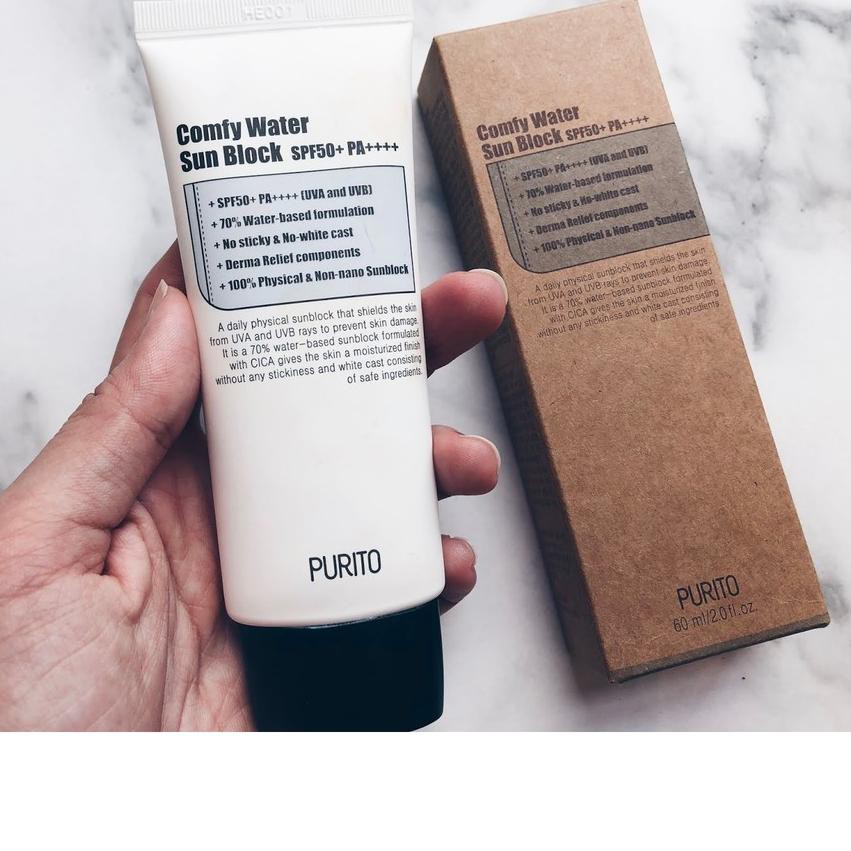 (xvy-597) PURITO Comfy Water Sun Block  SPF 50++ 60ml ,