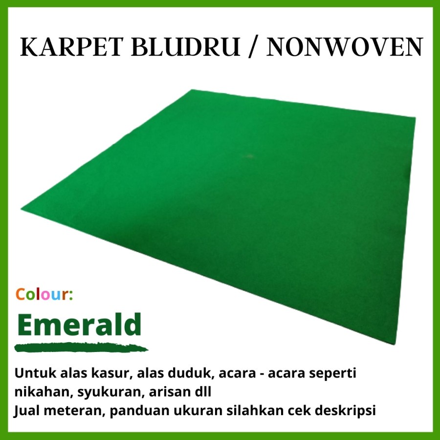 BAROKAH Karpet Wool Meteran 0,5  x  2 m, Bludru Bulu, Brudru Pameran Tebal-4