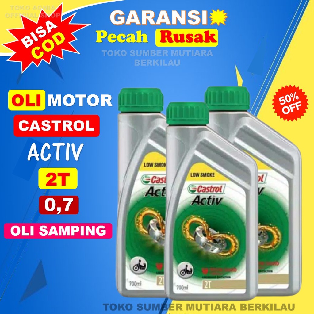 Oli Motor Castrol Active 2T 0,7Ml Oil Samping Mesin 2 Tak Murah 700 Ml
