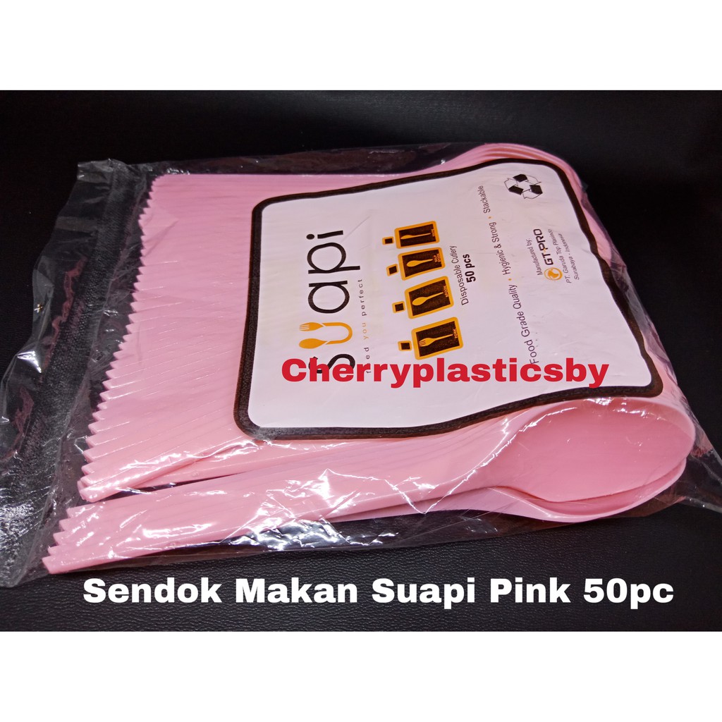 Sendok Pink Fanta SUAPI pak 50pc