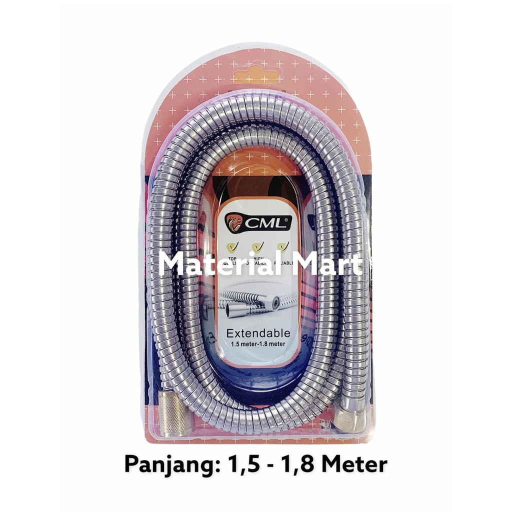 Selang Shower Mandi Fleksibel 1/2 Inch | Slang Closet Flexible | Hose | Material Mart