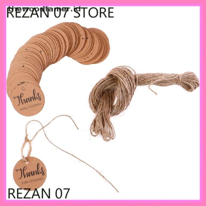 

Paper | [R7] 100Pcs Thanks For Coming Labels Hang Tags Blank Kraft Pap