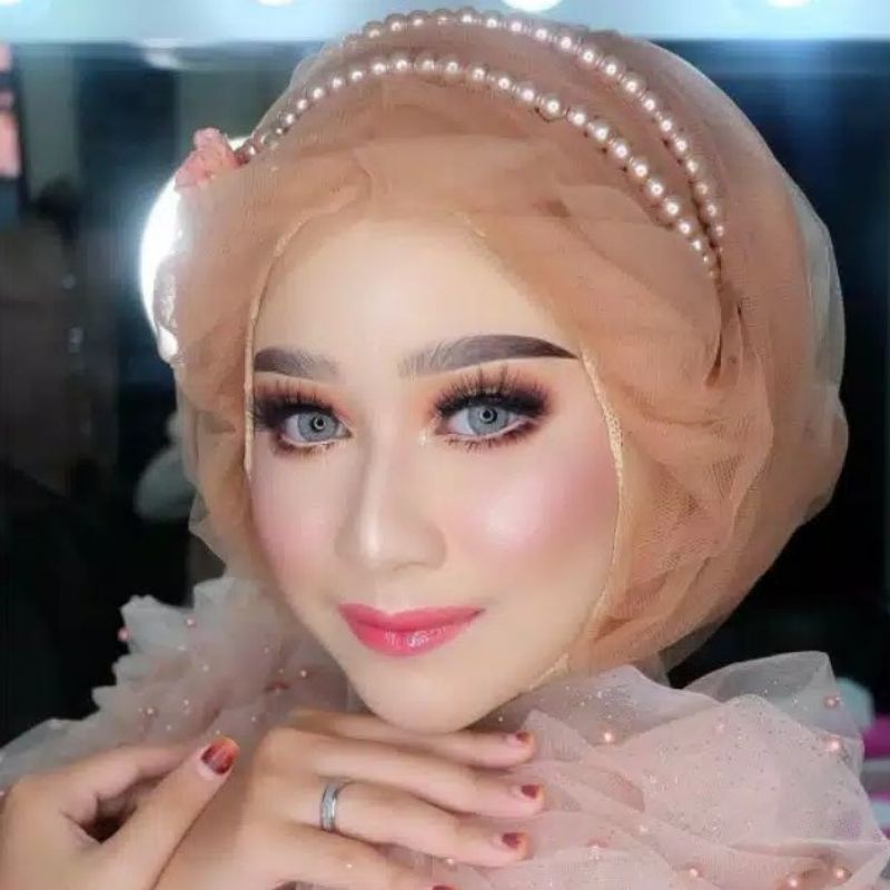 Slayer pengantin Tileu soft polos halus turban hijab