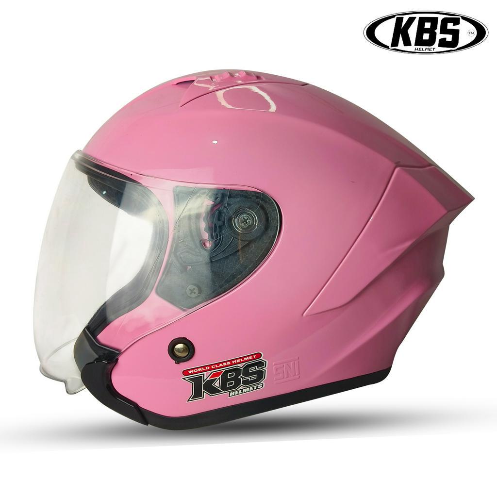 KBS Hakai PINK Gloss SOLID / Helm Half Face Dewasa Untuk Pria Dan Wanita SNI DOT COD