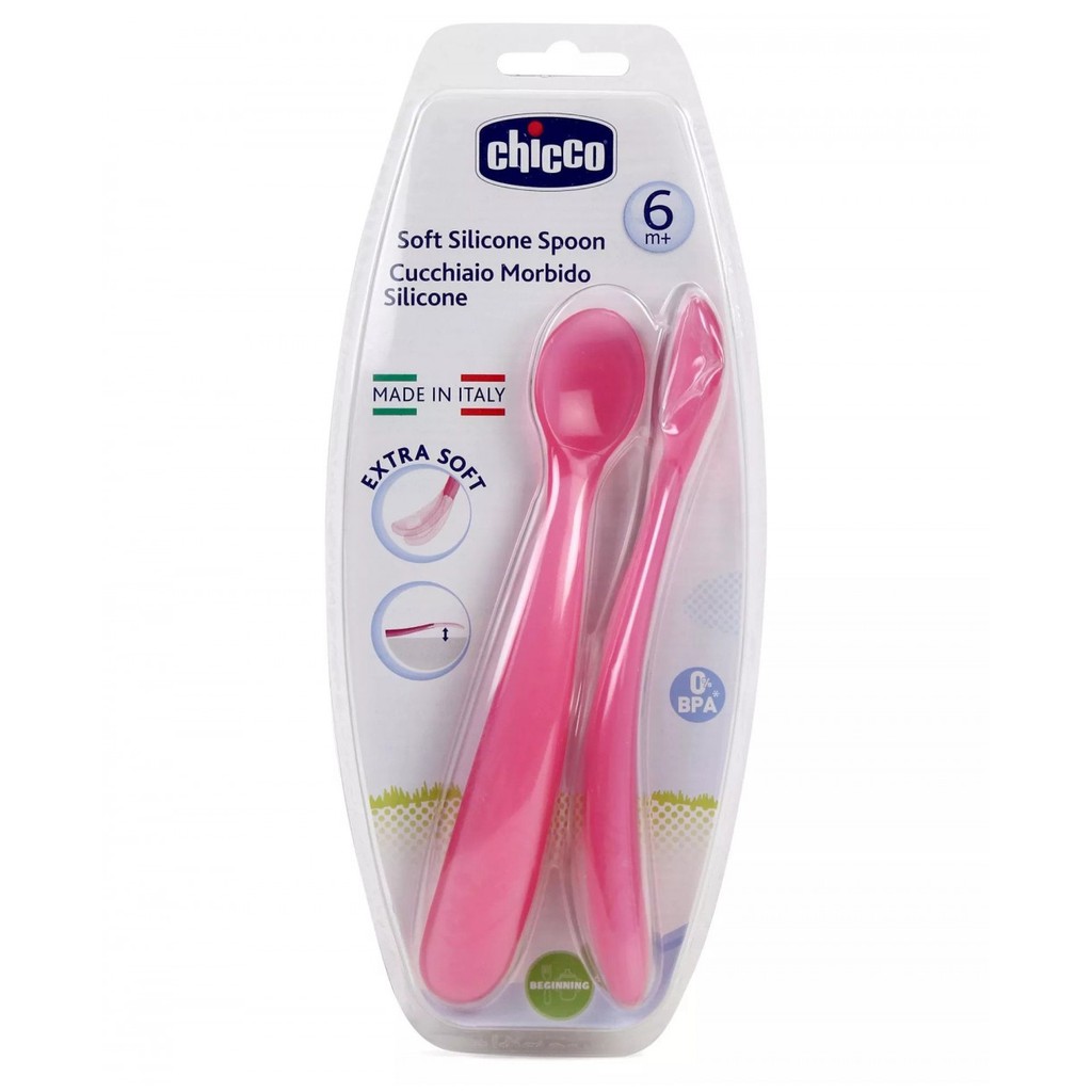 Chicco Soft Silicone Spoon Bi Pack