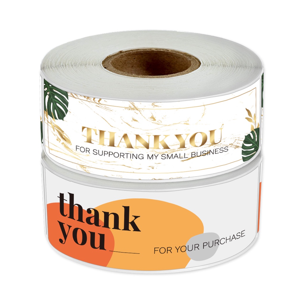 

50pcs Pretty Thank You Seal Sticker Stiker Segel Online Shop Packaging Label Segel Box WHITE