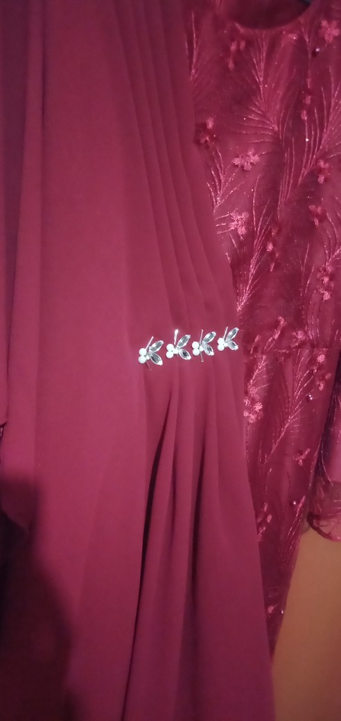 [real Pic] Gamis Brokat Tille Mutiara Dress Brokat Terbaru Gamis Brokat Lebaran Gamis Syari Farah