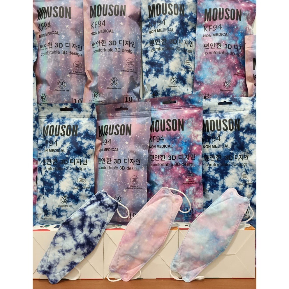 Masker KF94 4Ply Evo 3D Proctection Mouson Gradasi Sachet isi 10Pcs