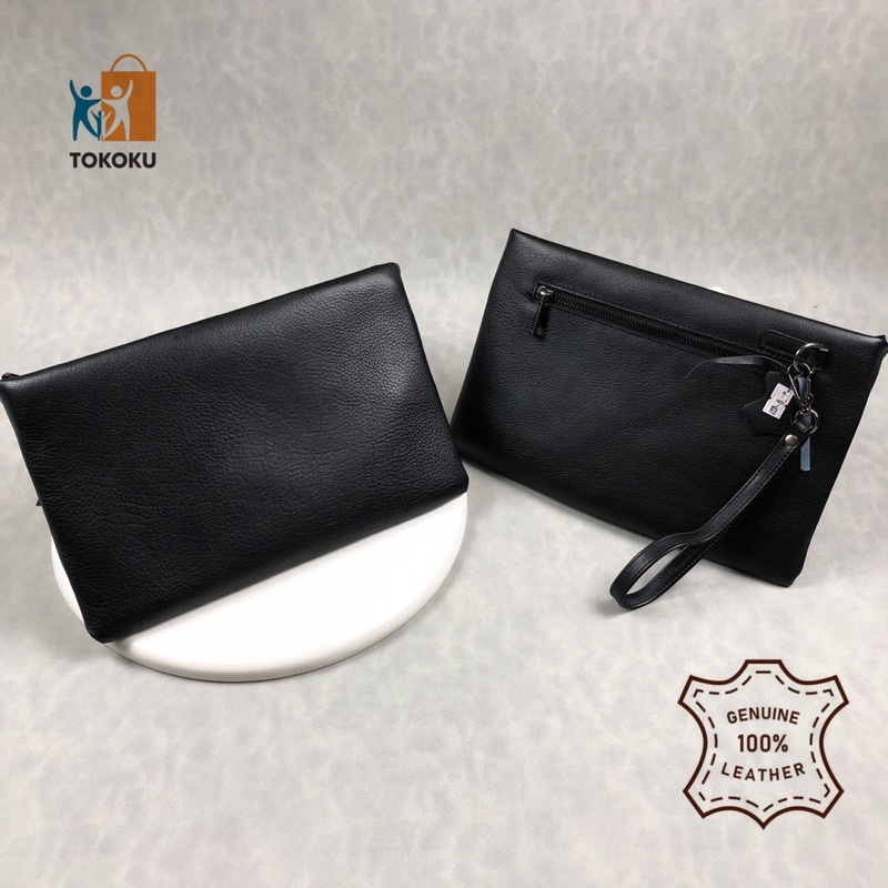 Handbag Pria / Wanita Genuine Leather Clutch Bag Kulit Asli