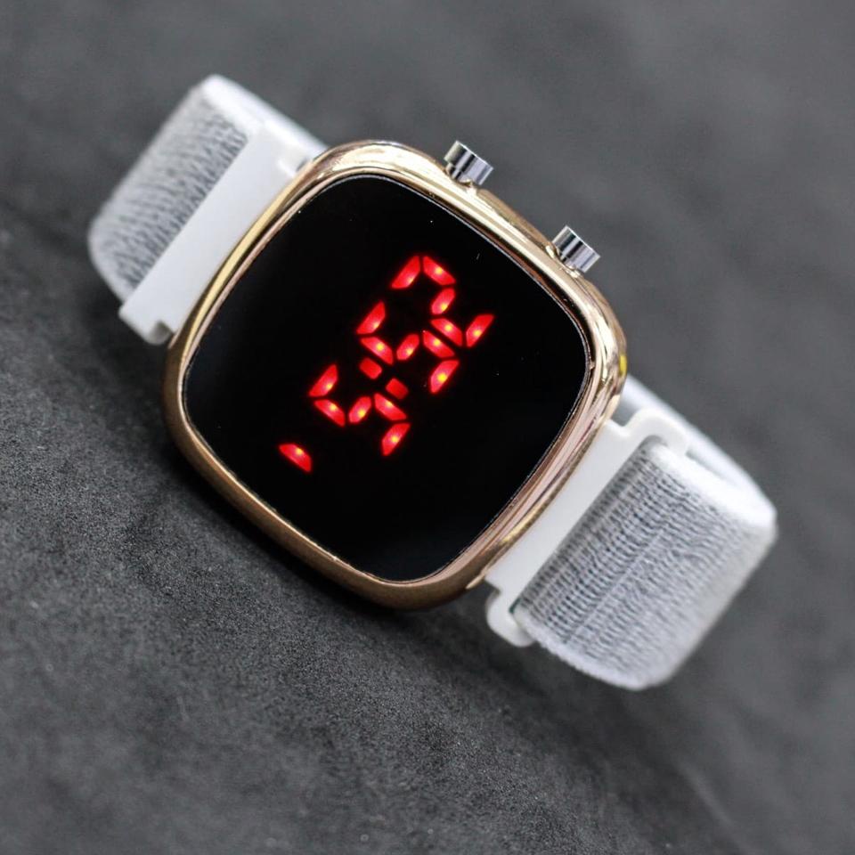 Terbaik.. JAM TANGAN LED KANVAS OVAL TOP QUALITY EING ROSE GOLD/JAM TANGAN FASHION KEKINIAN/