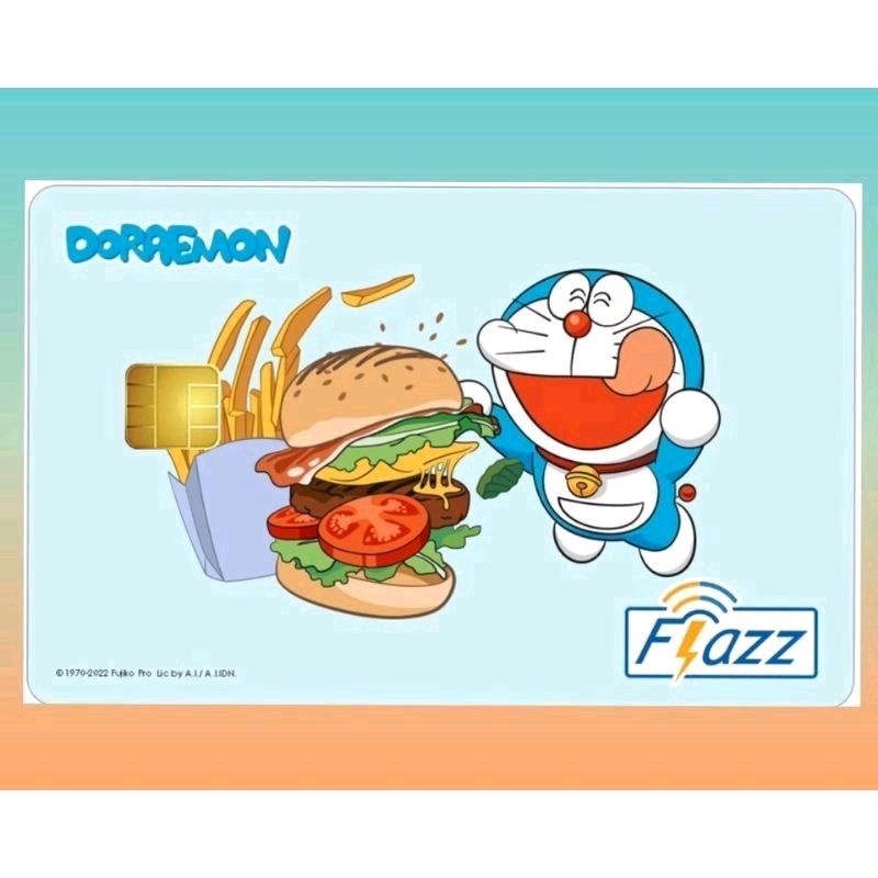 Flazz BCA Gen 2 /Gen2 - DORAEMON edisi Burger /Hamburger ORI Like eTOLL eMONEY Tapcash or Brizzi