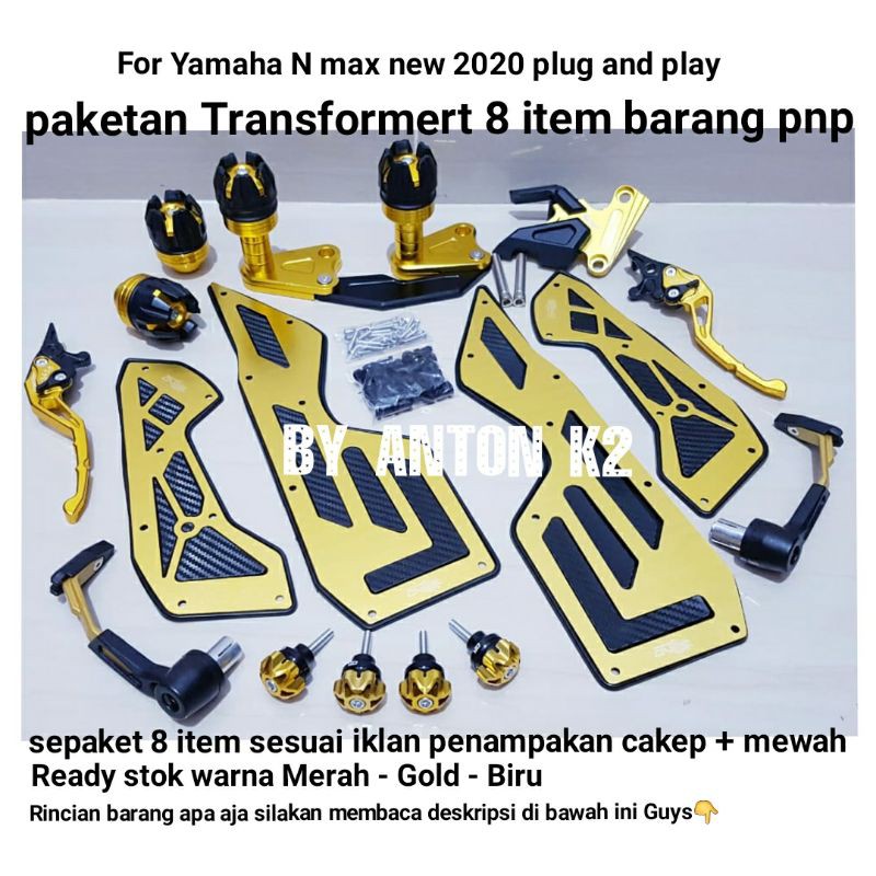 VARIASI NMAX NEW 2020/2021/2022 NMAX NEW AKSESORIS YAMAHA MOTOR N MAX NEW 2020 PAKET 8 ITEM TRANSFOR