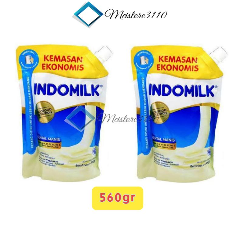 

Susu Kental Manis INDOMILK Pouch Kemasan Ekonomis 560gr