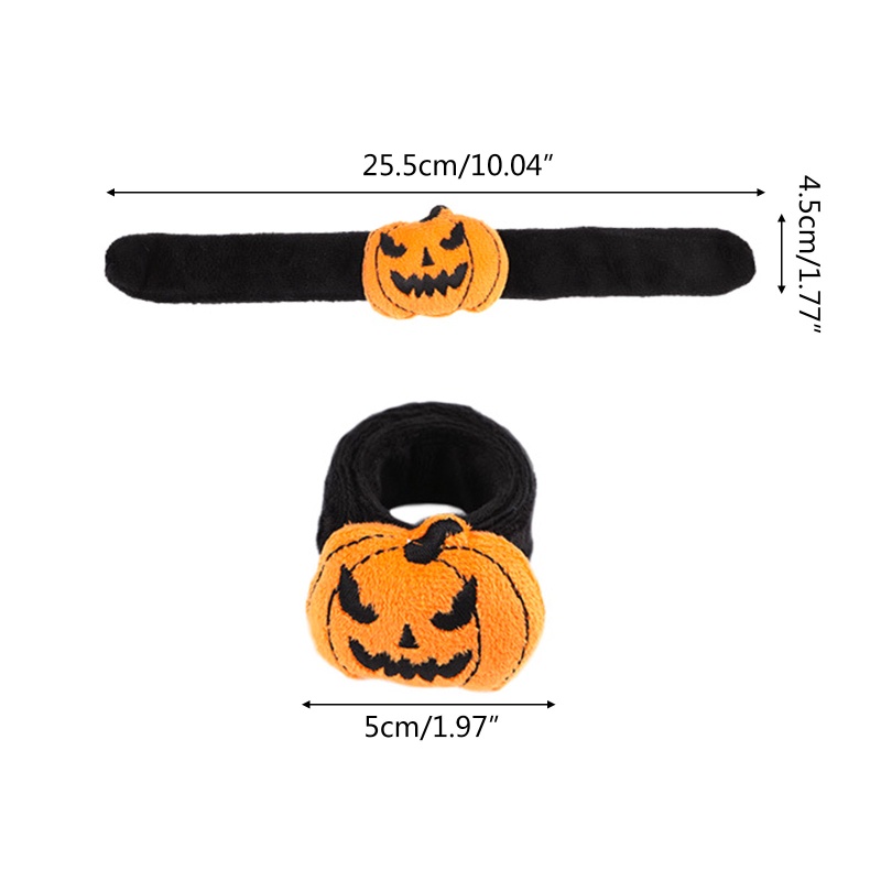 5pcs Gelang Slap Desain Labu Laba-Laba Snowman Untuk Dekorasi Pesta Halloween