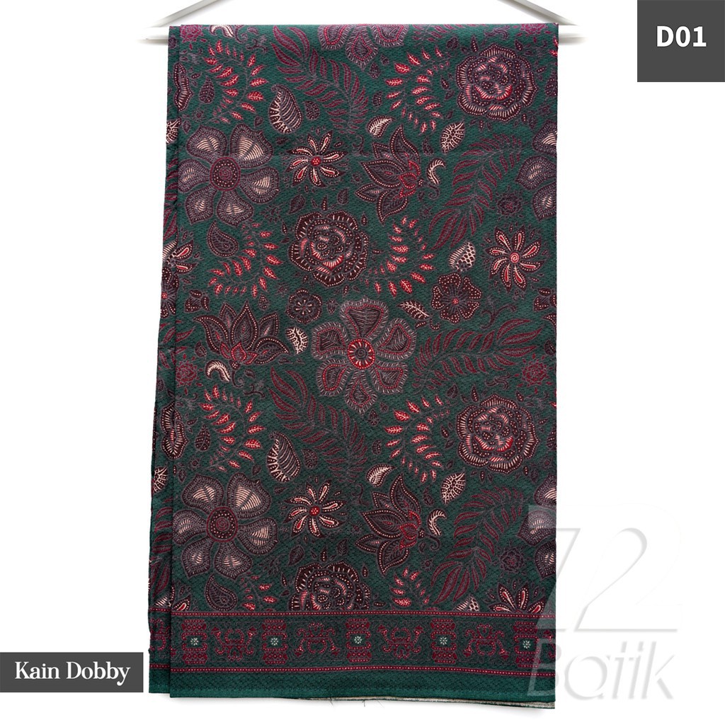 KAIN BATIK PREMIUM Dobby Motif Kembang Warna Hitam Item Ireng Dolbi Dobi Doby Viscos 726288 CAP 72 - Jarik Jarit Samping Kebat Panjang Batik Dobby Modern Premium Bahan Seragam Batik Pernikahan Kantor Keluarga Murah Kamen Jadi Batik Bali Lembaran