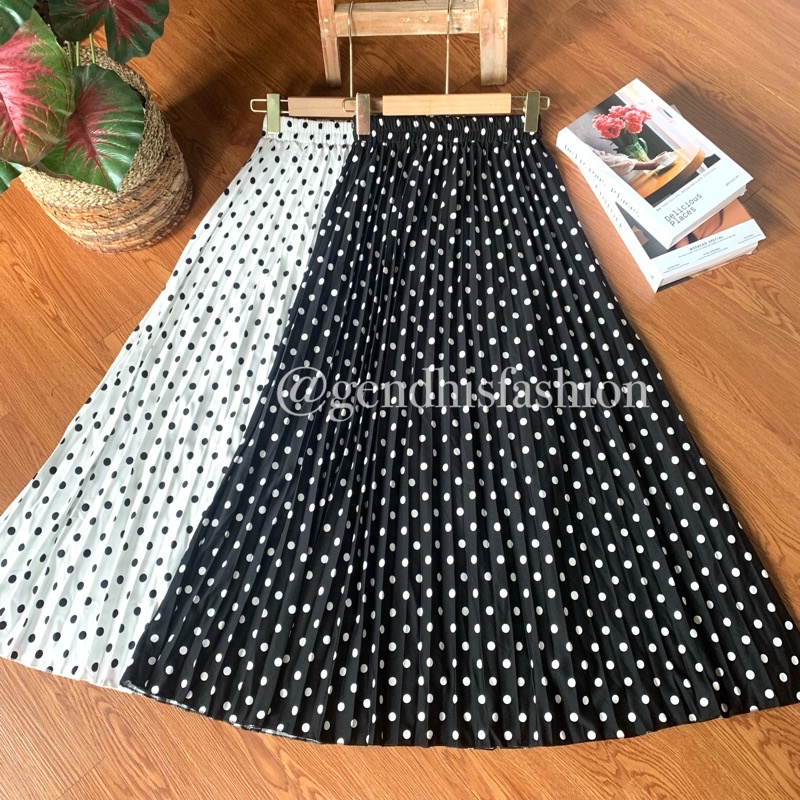 Polka Big Skirt Best Seller Terlaris Premium Allsize fit XXL