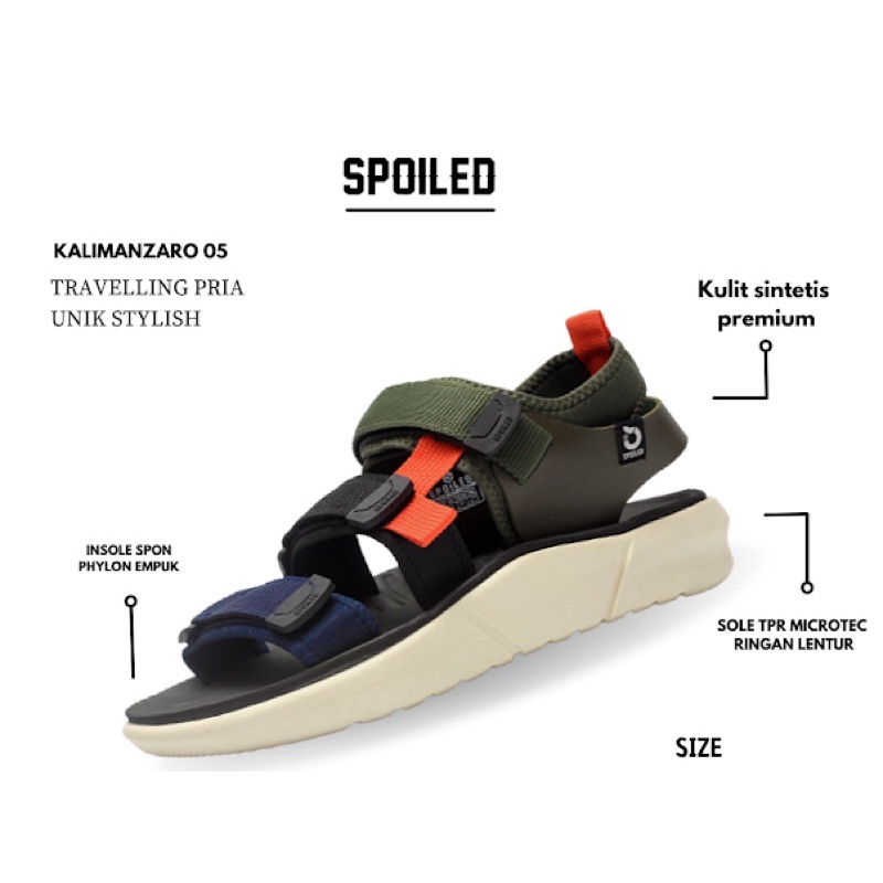 Spoiled_olshop-Spoiled - Spoiled - Kilimajaro 05  Sandal Pria Travelling Sendal Gunung Pria Original