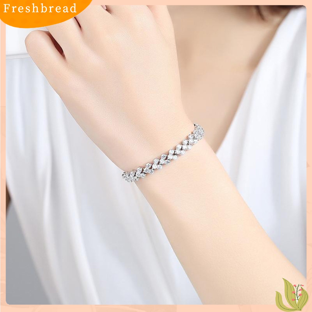 [TERLARIS]Shiny Rhinestone Inlaid Women Bracelet Adjustable Bangle for Party Anniversary