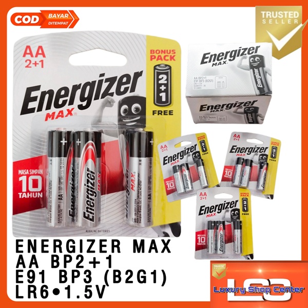 Baterai ENERGIZER MAX Pack 2+1 AA (A2) AAA (A3) isi 3 pcs