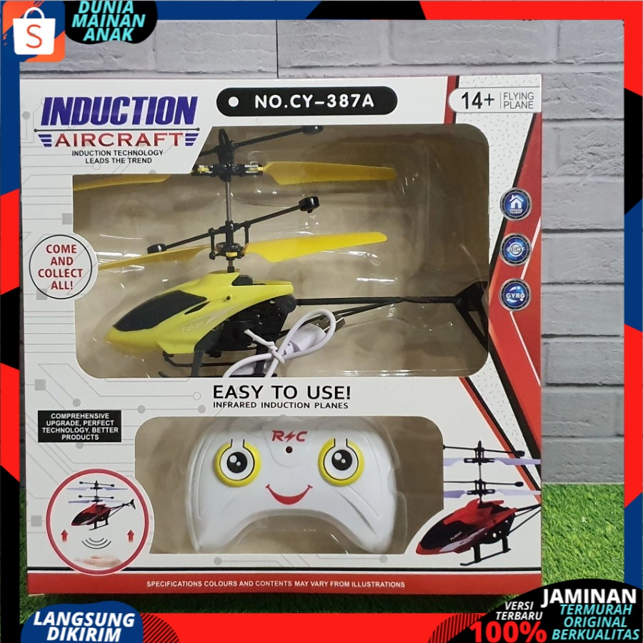 Helicopter Remot Kontrol / Rc Helikopter Remote Control Berlampu Baterai Cas Mainan Anak Laki Laki