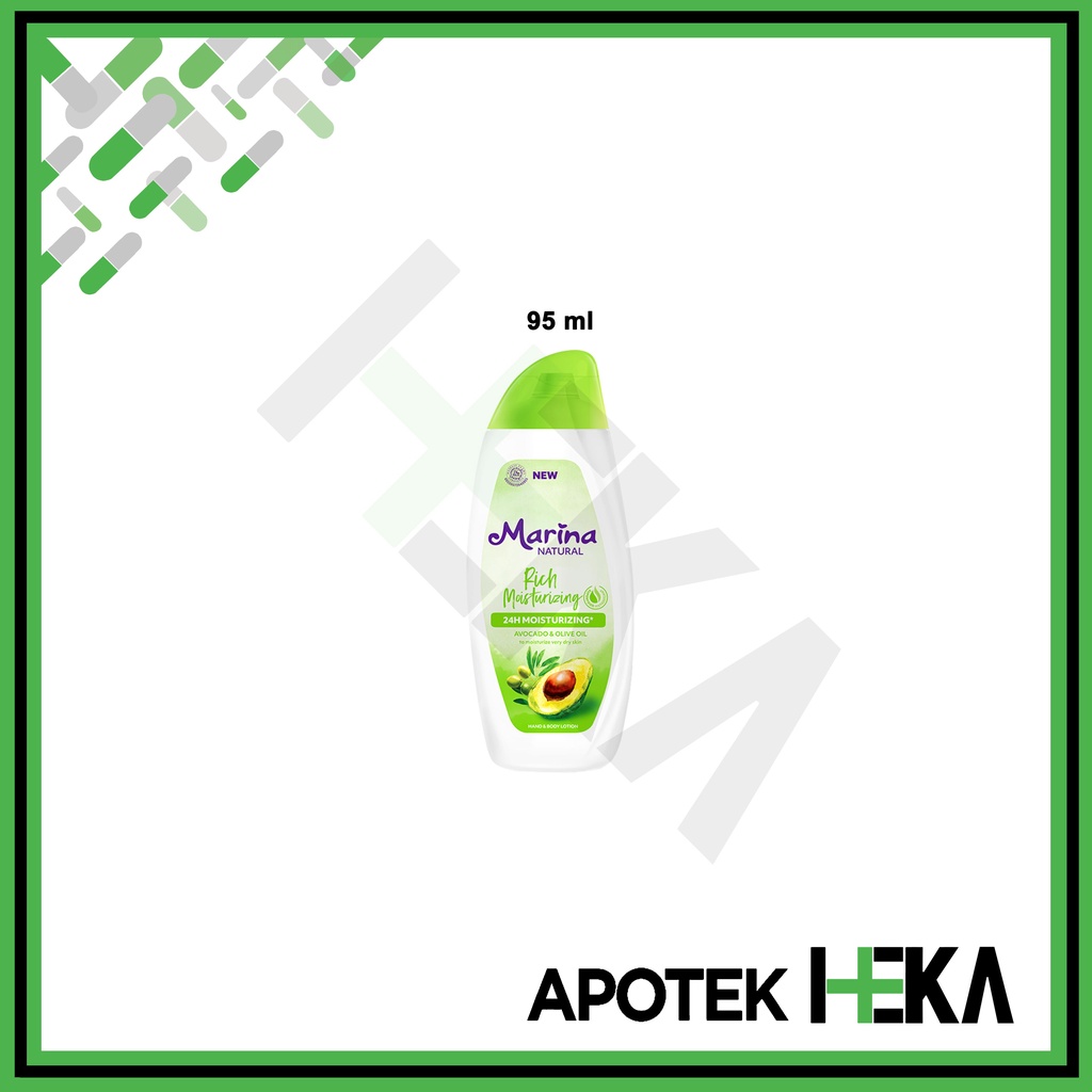 Marina Handbody Lotion Natural Rich Moisturizing - Avocado &amp; Olive Oil (SEMARANG)