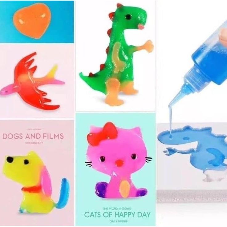 Magical Waterscape Mainan Jelly Cetak Warna DIY Mainan Edukasi Anak Mainan Montessori Anak Mainan Prakarya Anak