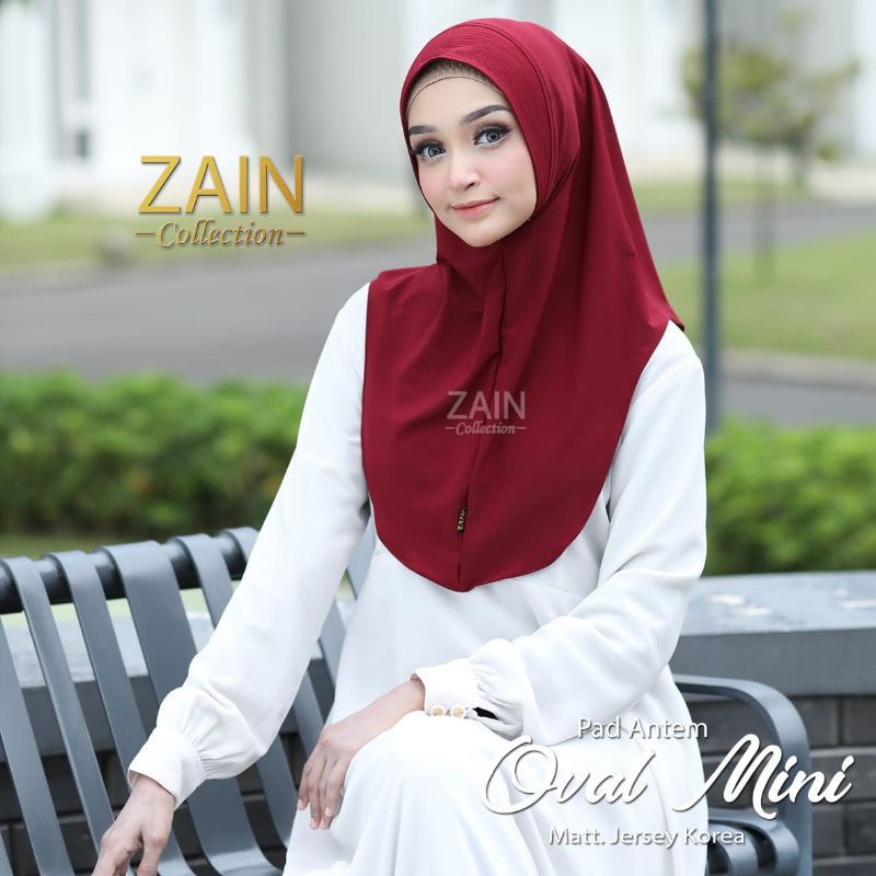 nuria jilbab hijab OVAL MINI bahan jersey korea ori zain