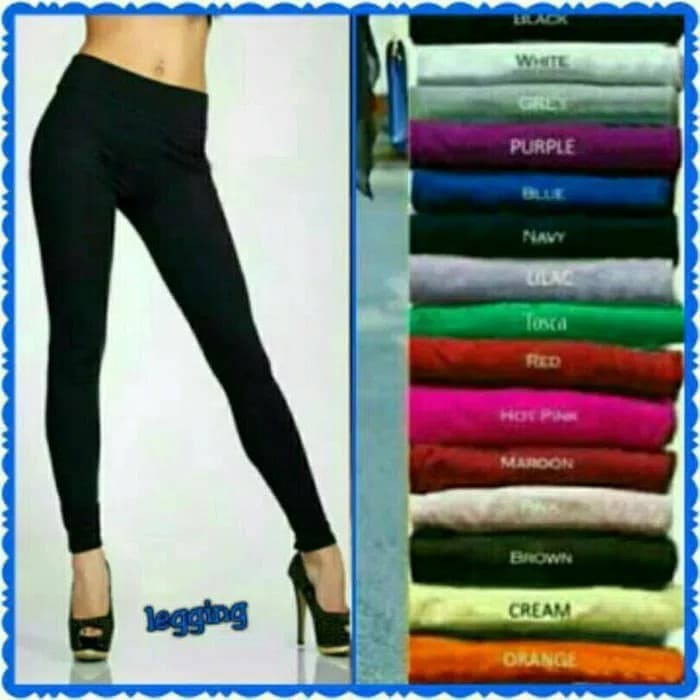 Legging Celana Polos Panjang Dalaman Gamis Wudhu Fashion Pakaian Wanita Lejing Olahraga Sport Muslim