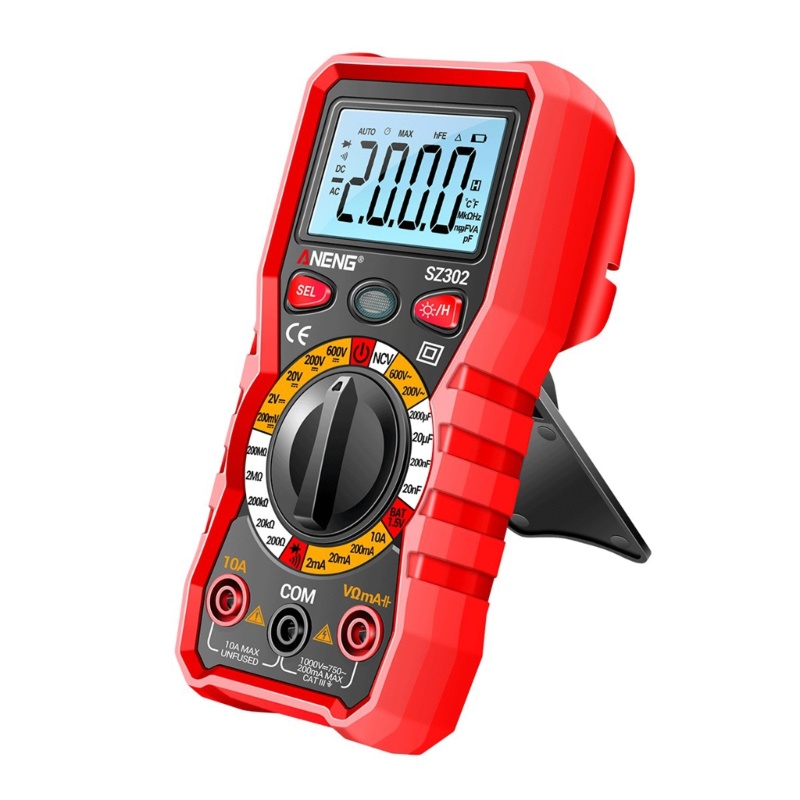 Multimeter Ohm Volt Meter Multi Tester Portabel Auto-Ranging Dengan Senter Belakang Anti Ledakan