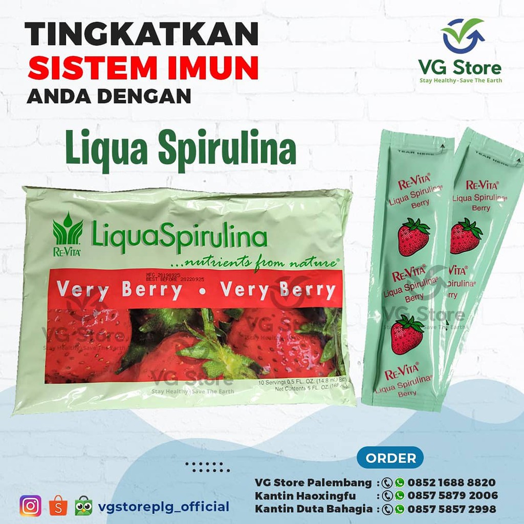 Liqua Spirulina Very Berry Revita USA LS Sachet