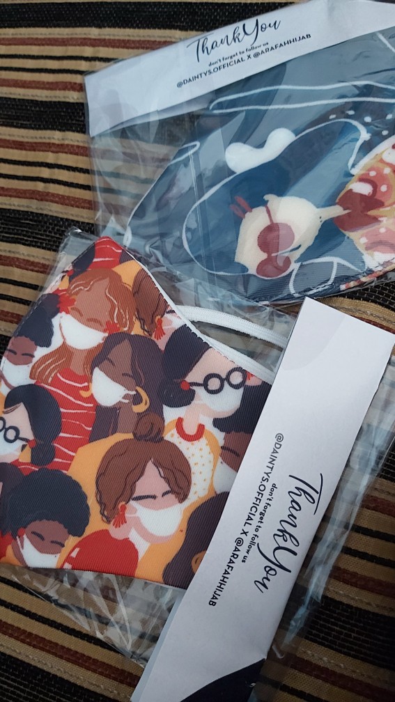 Masker Karakter Bolak Balik Anti Air Diy Pattern