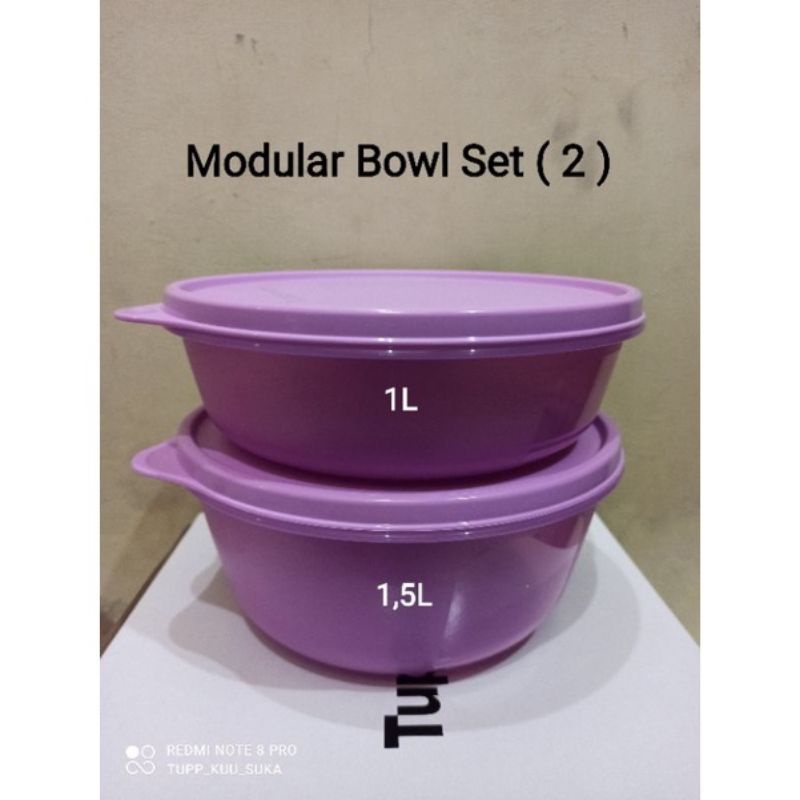 mangkuk modular bowl tuperware ungu soft (2pcs)