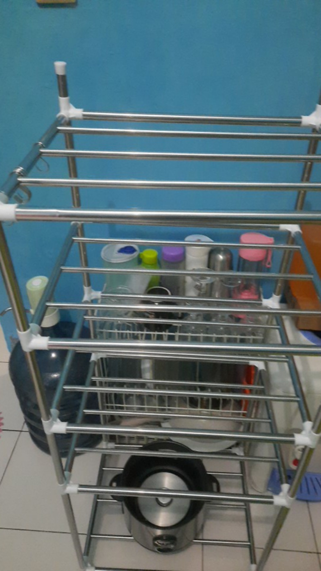 Rak Dapur Rak Panci Serbaguna Stainless Steel