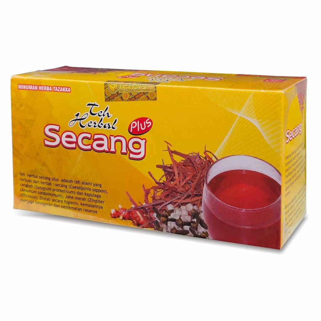 

Teh Celup Wedang Secang Plus Herbal Tazakka 20 Kantung Minuman Kesehatan Daya Tahan Tubuh.