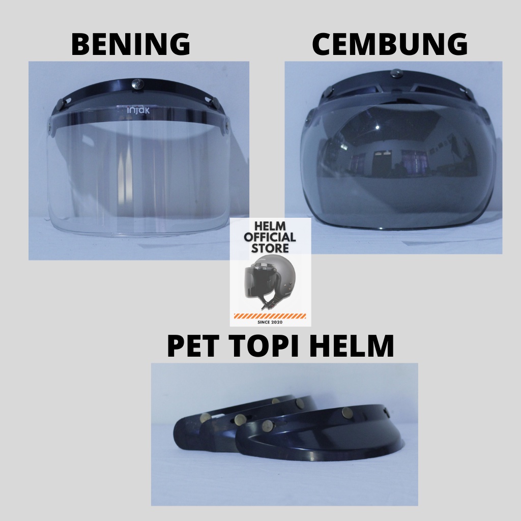 Helm wanita dewasa SNI helem bogo retro pria kaca datar hlem polos murah