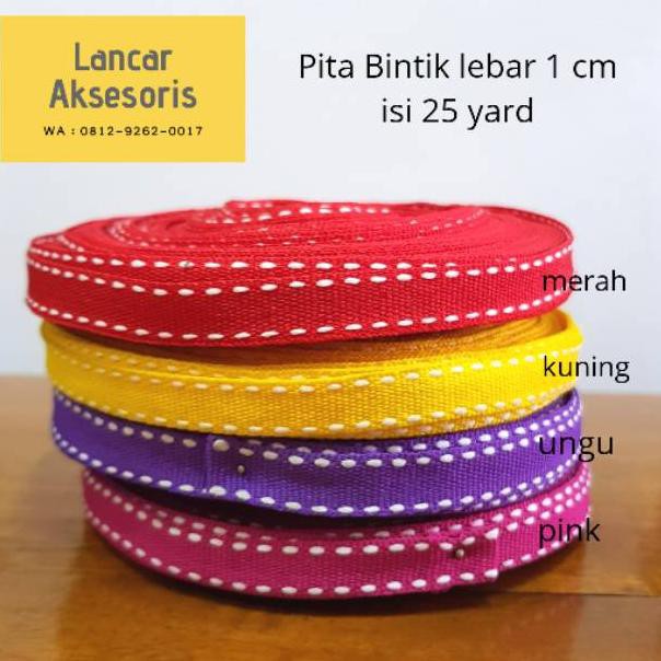 

Jv5CodePita Kado / Bingkisan / Jahit Kain Bis Bintik Kecil 1 cm isi 25 yard(terupdate) RP8