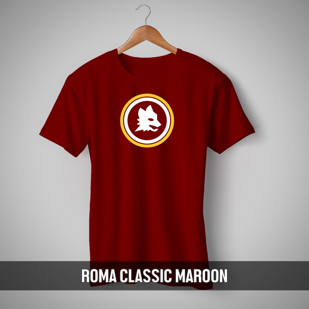  Kaos AS ROMA KLASIK BIG SIZE Lengan Pendek Cotton Combed 100% M L XL XXL XXXL XXXXL XXXXXL