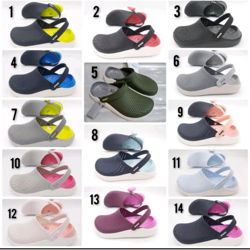 Sandal Crocs literide unisex / Crocs pria waita / Crocs Clog literide / Sandal crocs literide