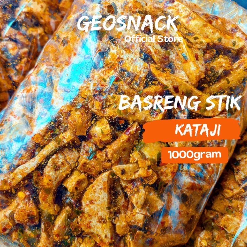 

Basreng Stik kataji pedas extra daun jeruk 1 kg bumbu rempah alami