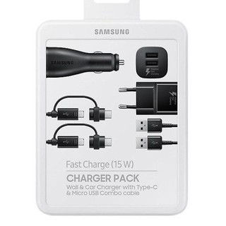 Samsung Charger Pack Fast Micro Type C 15W with Car Charger Resmi