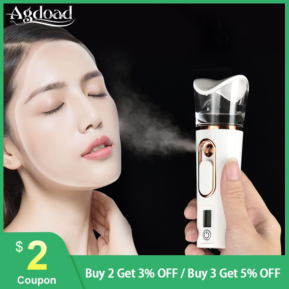 PREORDER Nano Facial Spray Kecantikan Hydrating Portable Mini Face Mist Alat Ukur Kadar Air Mesin