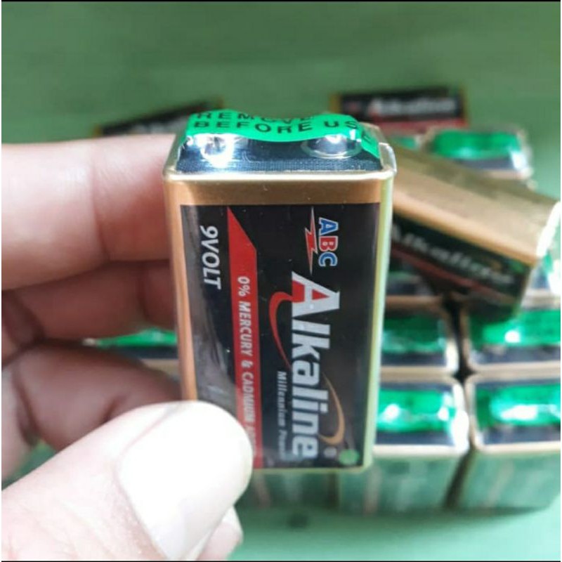 Jual Baterai Kotak Alkaline 9 Volt / Battery ABC Alkaline 6LR61 Kotak ...