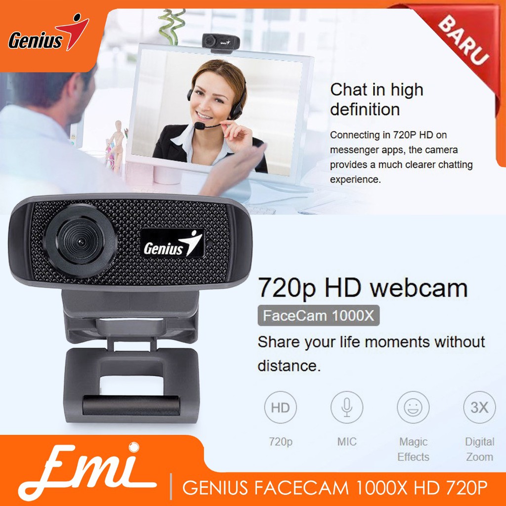 GENIUS FACECAM 1000X HD 720P - Webcam Face Camera