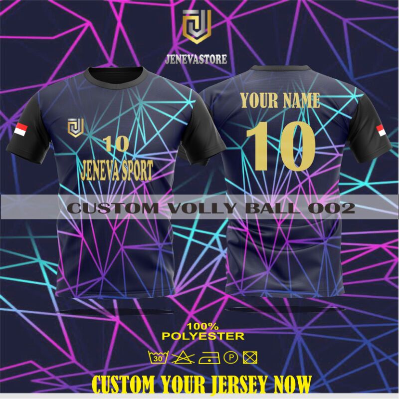 BAJU KAOS JERSEY VOLLY BALL 002 BEBAS COSTUM DESAIN